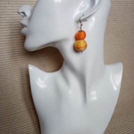 DELELŐ NAP textilbogyó fülbevaló, textil fülbevaló, textilékszer