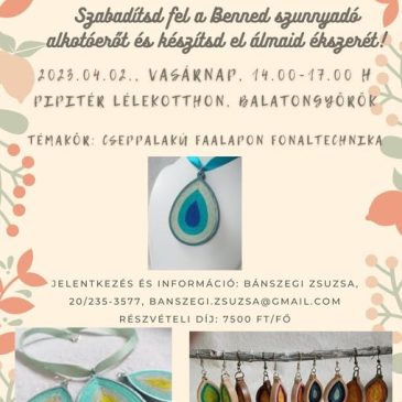 Ékszerkészítő workshop Balatongyörökön
