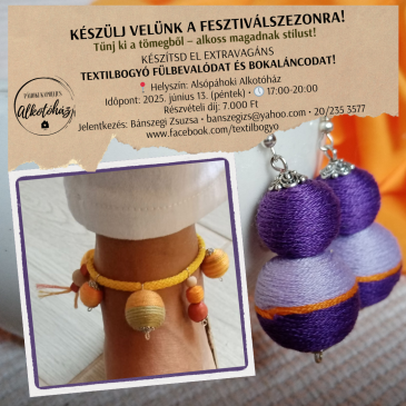Készülj a fesztiválra Textilbogyóval!